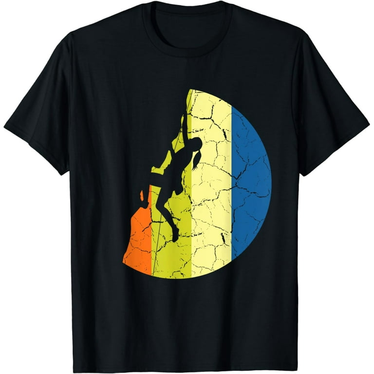 Retro Vintage Rock Climbing T Shirt Mountain Climber Shirt