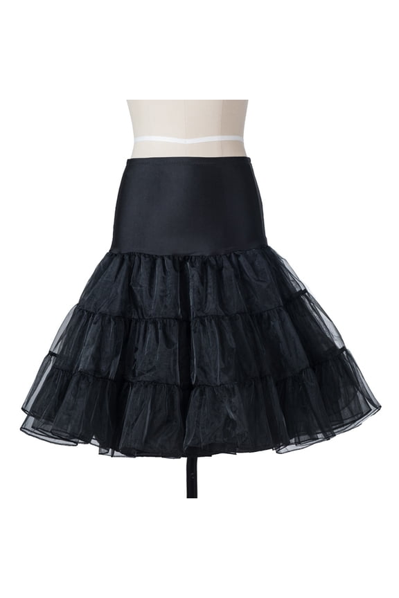 Vintage Rockabilly Petticoat for Women Girls Dresses Short Crinoline Half Slip Dance Tutus Skirt Organza