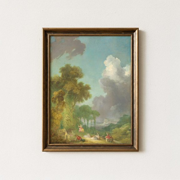 Vintage Rococo Pastoral French Romantic Decor Wall Art
