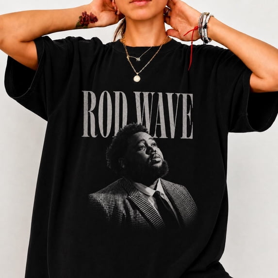 Vintage Rod Wave Don't Look Down Tour Inspired T-Shirt, Concert Gift Tee,Black Color,Size L