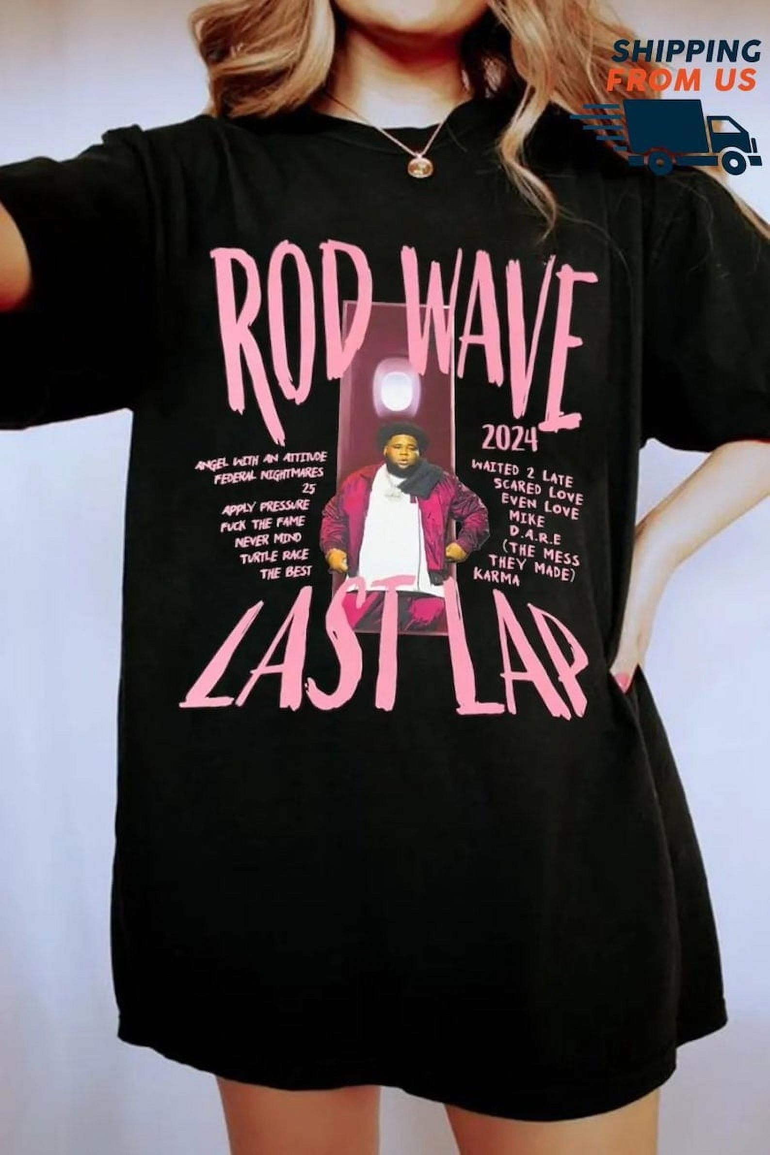 Vintage Rod Wave TENDY TEE , Last Lap Tour 2024 TENDY TEE , Rod Wave