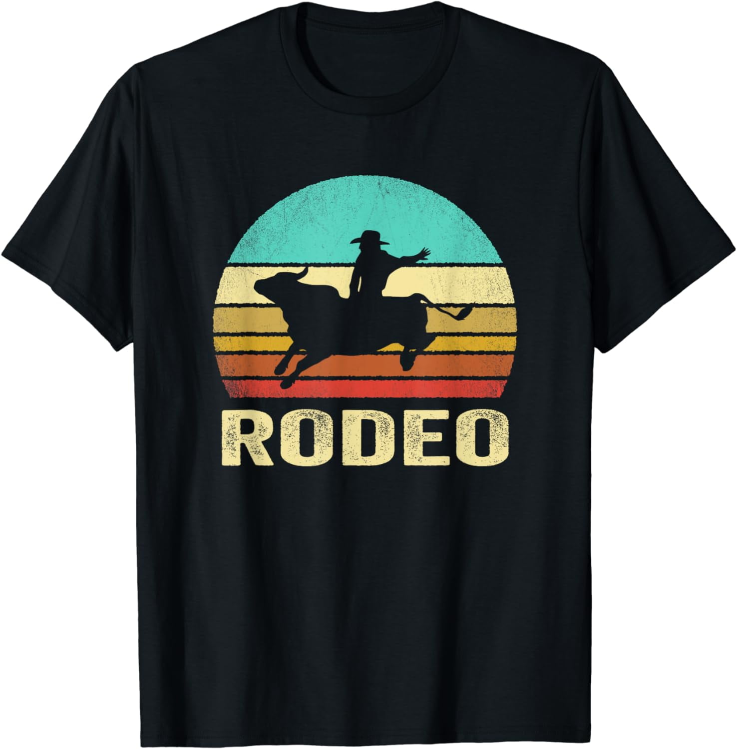 Vintage Rodeo Tshirt Bull Riding Sunset Vintage Rodeo Tshirt Bull Riding Sunset