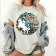 thumbnail image 1 of Vintage Graphic Tee – Rodeo 'Y’all Ready' Women’s Cotton LoverTops, Size（S-5XL), 1 of 6