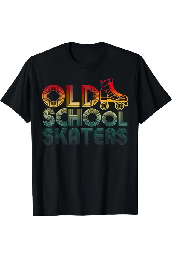 Vintage Roller Skates Funky 70s Old School Retro Style Gift Unisex T-Shirt, for men & women, up to size 5XL