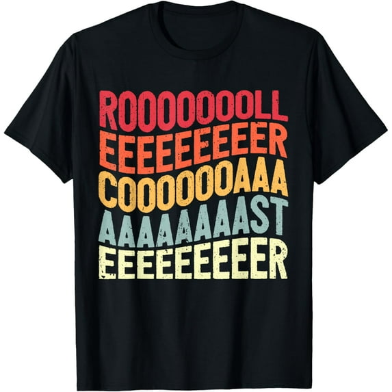 Vintage Rollercoaster I Screaming Roller Coaster T-Shirt men and women can wear, black, white, gifts