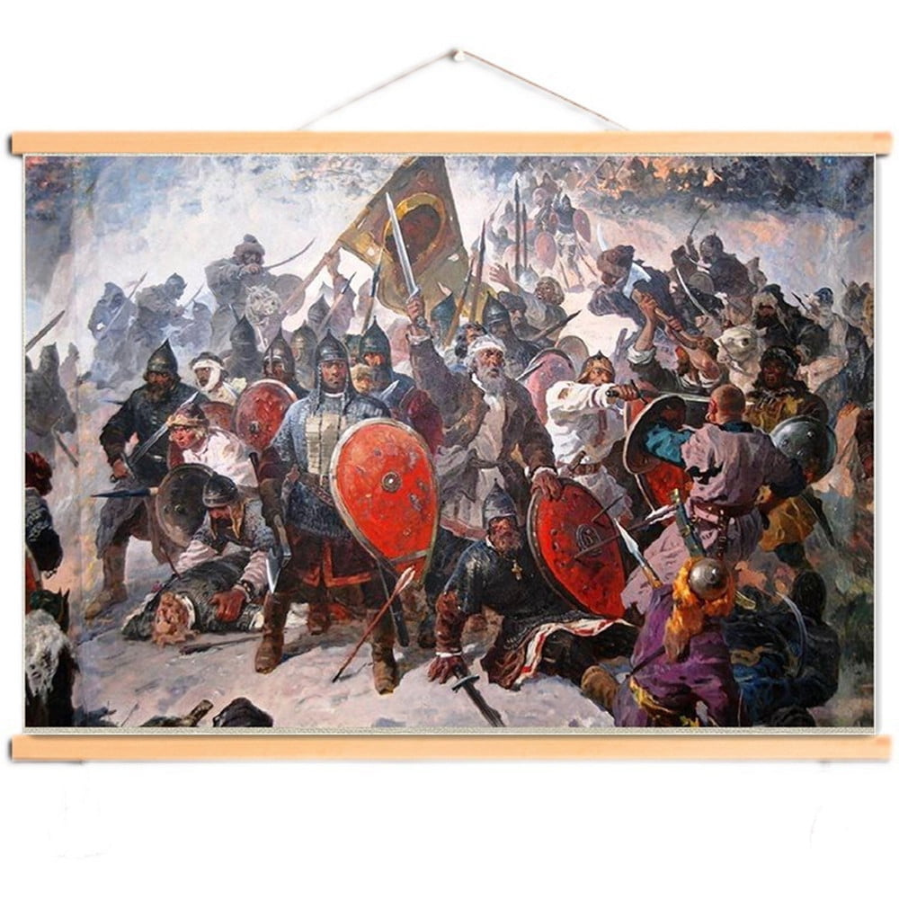 Vintage Roman Crusades Armor Warrior Scroll Poster and Canvas Art ...
