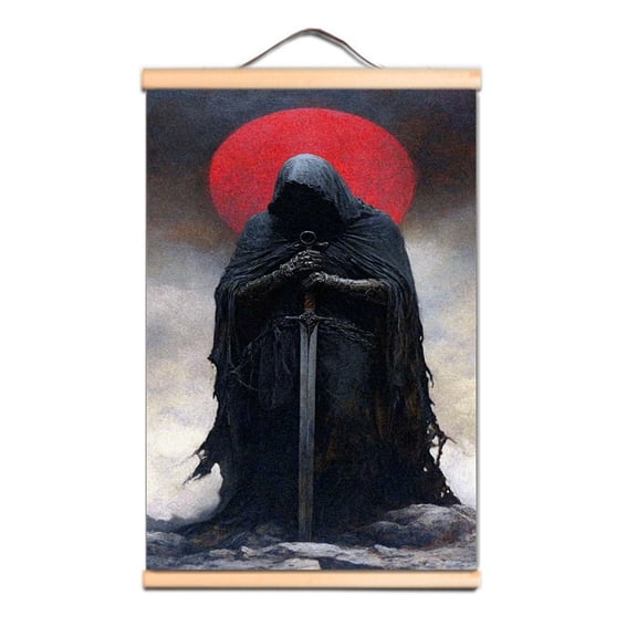 Vintage Roman Crusades Armor Warrior Scroll Poster and Wall Decor Banner - Masonic Knights Templar Flag Wall Hanging Painting 3,Multicolor,23.5X35.4 inches