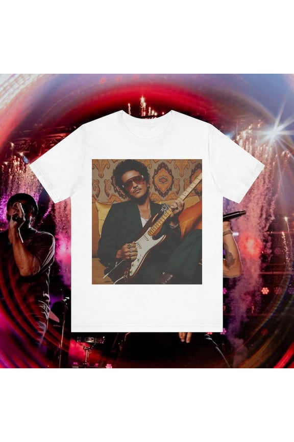 Vintage Romantic Concert Tour Bruno Graphic Shirt, Music MarsTour Inspired Design Top for Live Event Fans Unisex Cotton T-Shirt, Size S-5XL