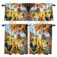 thumbnail image 1 of Vintage Rooster Kitchen Curtains Valances and Tiers Set of 3 Farm Chick Maple Tree Flower Tree Farmhouse Tier Curtains and Valance with Rod Pocket for Small Windows, 27.5"x24", 1 of 9