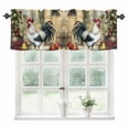 thumbnail image 1 of Vintage Rooster Kitchen Valances for Windows 60x18 Inch Kitchen Curtains Valances Rod Pocket Pastoral Animals Plaid Bathroom Window Valances for Window Treatment Decor, 1 of 6
