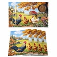 thumbnail image 1 of Vintage Rooster Placemats Set of 4, Farm Chick Maple Tree Flower Tree Farmhouse Non-Slip Place Mats Washable Table Mats for Kitchen Dining Table Decorations Indoor/Outdoor, 1 of 9