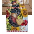 thumbnail image 1 of Vintage Rooster Table Runner 72 Inches, Sunflower Plaid Pastoral Animals Bed Runner Dresser Scarves Tabletop for Indoor Outdoor Parties/Ceremony/Banquet, 16" x 72", 1 of 8