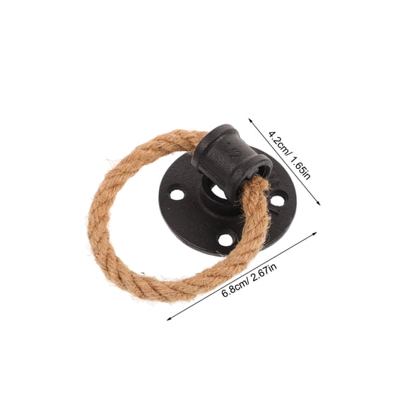 Rustic Vintage Style Rope Barn Door Handle for Gates, Closets, Bedrooms - Decorative Hardware