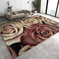 thumbnail image 1 of Vintage Rose Area Rugs, Red And White Roses Easy Clean Rug, Soft Non-Skid Carpet Throw Rugs For Kids Teen Girls Boys Bedroom Living Room Classroom Office 4x5ft, 1 of 6