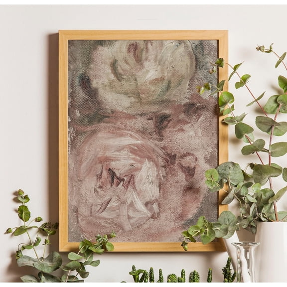Vintage Rose Art Poster: Muted Pink Botanical, Unframed Poster Size 16x24