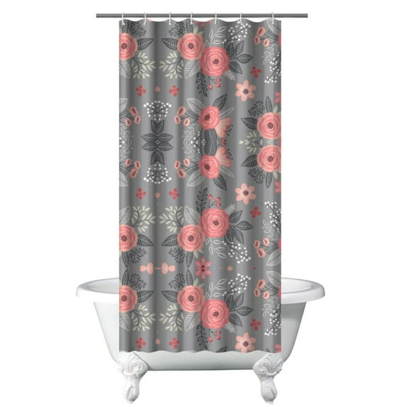 Vintage Rose Bloom Shower Curtain – Watercolor Floral Aesthetic with Botanical Charm, 36x72 Inches
