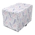 thumbnail image 1 of Vintage Rose Dog Crate Cover, Repeating Rosebuds and Lavenders Pattern on Plain Background, Easy to Use Pet Kennel Cover Small Dogs Puppies Kittens, 7 Sizes, Pale Pink Pale Ceil Blue, by Ambesonne, 1 of 6