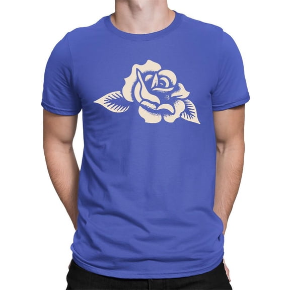 Vintage Rose Floral Art Tee T-shirt Color Men's