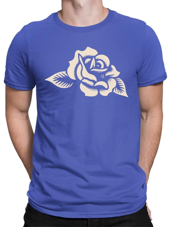 Vintage Rose Floral Art Tee T-shirt Color Men's