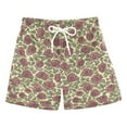 thumbnail image 1 of Vintage Rose Floral Print Boys Swim Trunks Quick Dry Boy Swim Shorts for 3-14 Years, 1 of 8