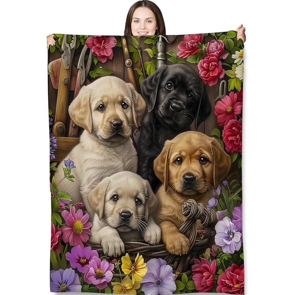 Vintage Rose Floral Throw Blanket for Adults Kids, 50x60 in, Rustic Pink Garden Roses Theme Flannel Blankets for Bedroom, Couch, Travel, Home Decor, Fuzzy Soft Cozy Warm Gifts