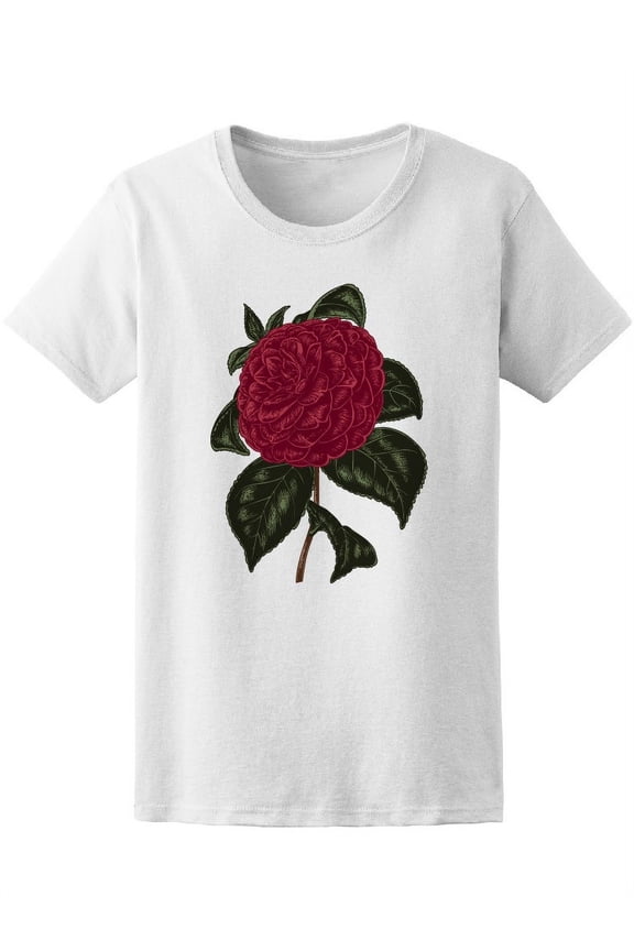 Vintage Rose Flower Botanical Tee Women's -Image by Shutterstock