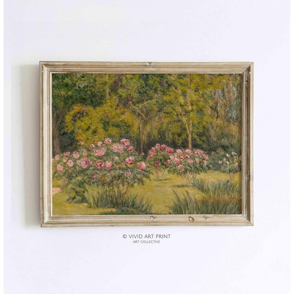 Vintage Rose Garden Cottagecore Wall Art, Botanical Bedroom And Living ...