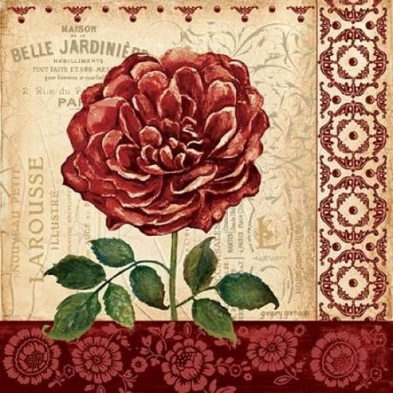 Vintage Rose Poster Print by Gregory Gorham (12 x 12)