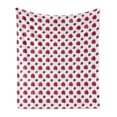 thumbnail image 1 of Vintage Rose Soft Flannel Fleece Throw Blanket, Continuous Feminine Flowers on Polka Dots Background, Cozy Plush for Indoor and Outdoor Use, 50" x 70", Baby Pink Raspberry, by Ambesonne, 1 of 5