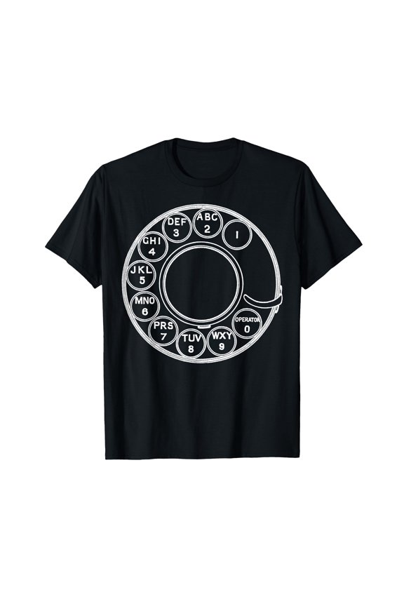 Vintage Rotary Phone Dial Math Science Teacher T-Shirt for Nerdy Style Enthusiasts