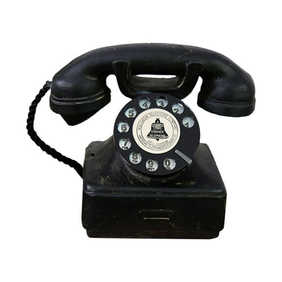 Vintage Rotary Telephone Statue Old Fashion Telephone Model for Bar