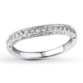 thumbnail image 1 of Vintage Round Milgrain Wedding Ring Band in White Gold, 1 of 3
