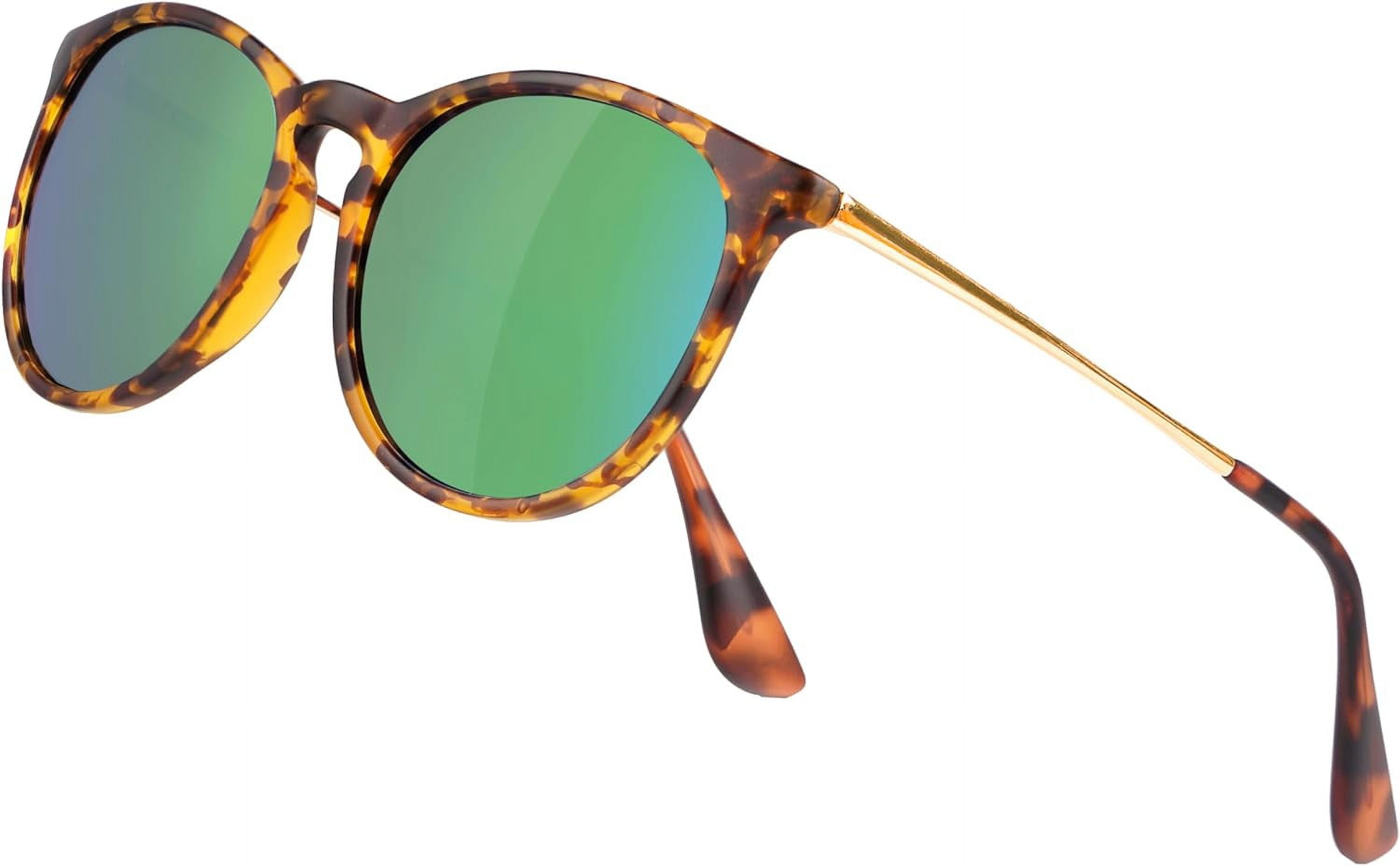 Vintage Round Polarized Sunglasses for Women Men Classic Retro