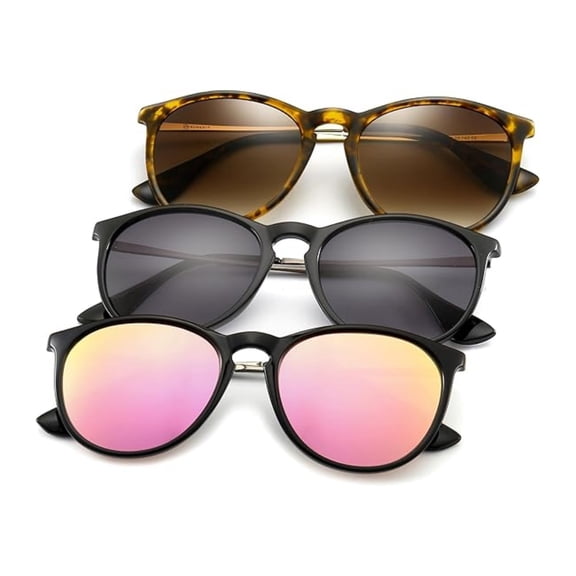 Vintage Round Sunglasses for Men & Women Retro Polarized Classic Shades for Driving Outdoor