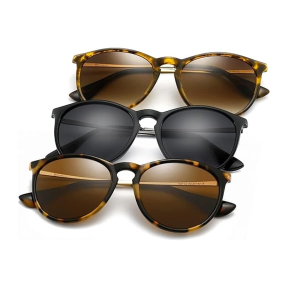 Vintage Round Sunglasses for Men & Women Retro Polarized Classic Shades for Driving Outdoor