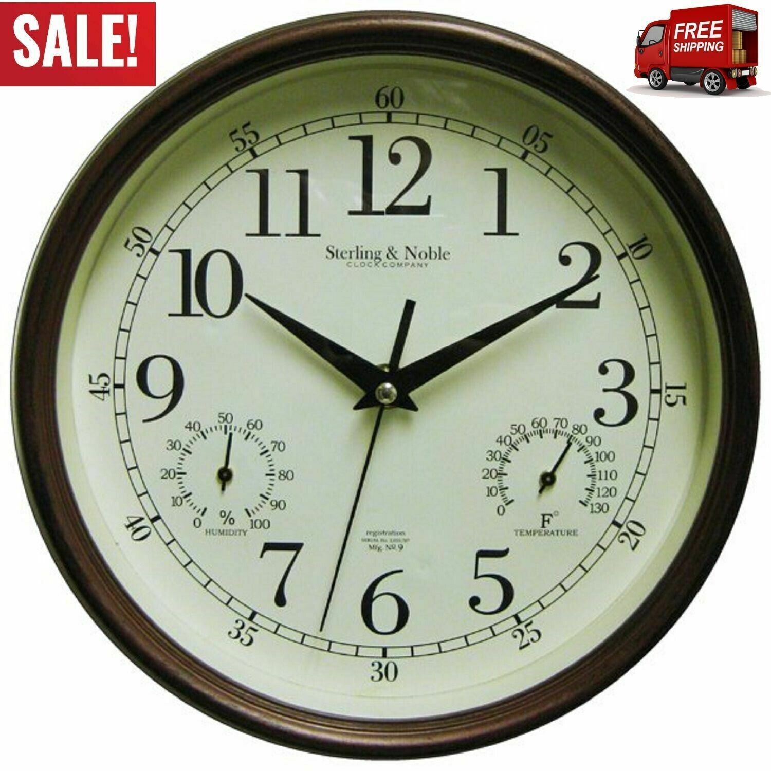 Vintage Round Wall Clock HYYYYH Decor Large Silent Decorative Antique