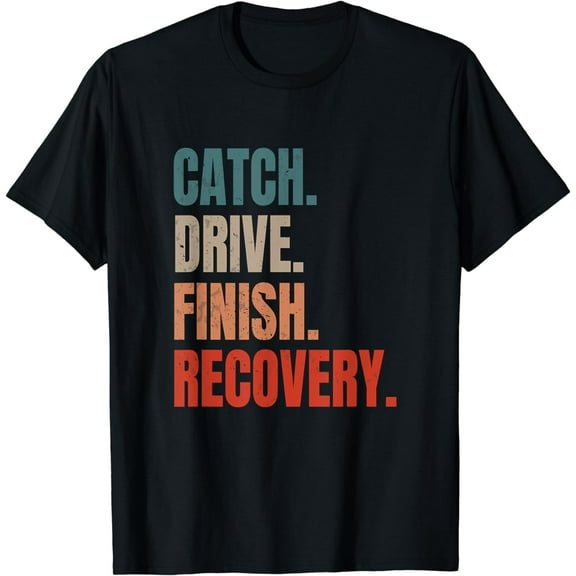 Vintage Rowing Rower Coxswain Catch Drive Finish Recovery T-Shirt