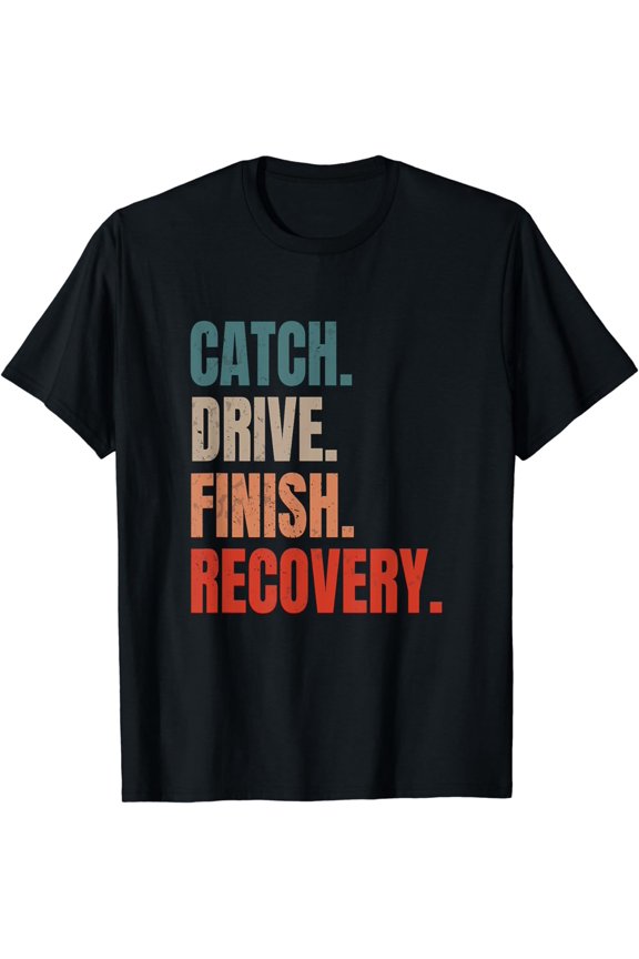 Vintage Rowing Rower Coxswain Catch Drive Finish Recovery T-Shirt