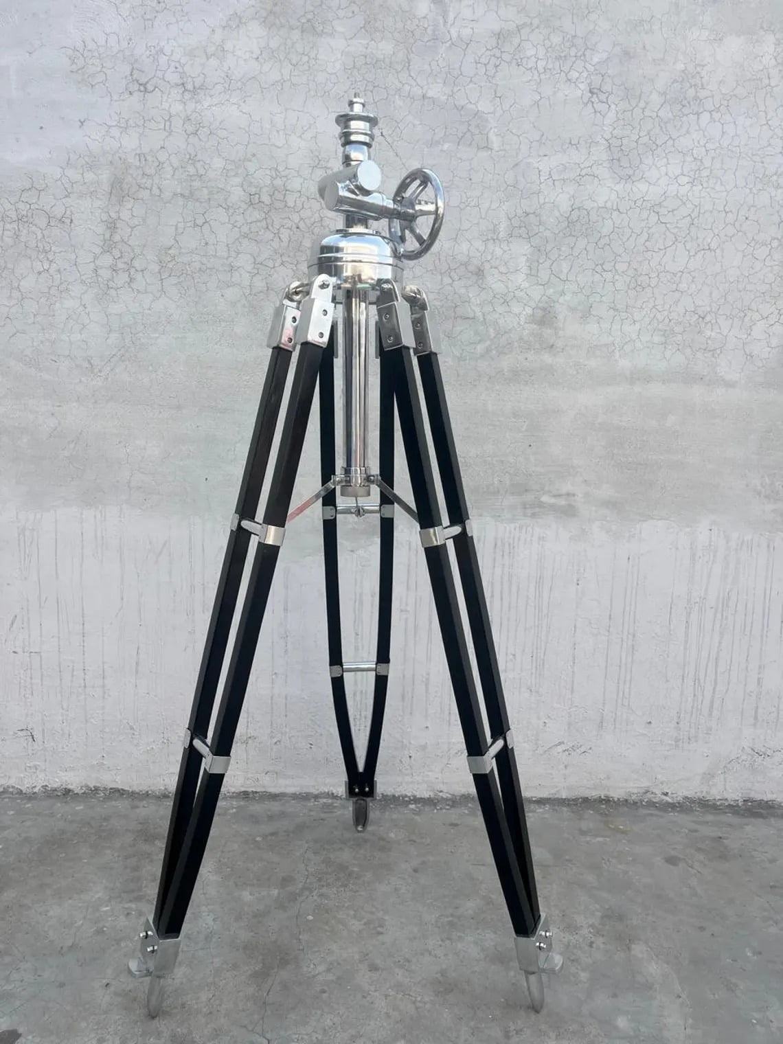 Vintage Royal Marine Tripod Floor Lamp Industrial Studio Searchlight for Home Office - Nautical Decor