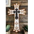 thumbnail image 1 of Vintage Royal Scroll Le Fleur French Fleur De Lis Layered Crucifix Wall Cross, 1 of 8