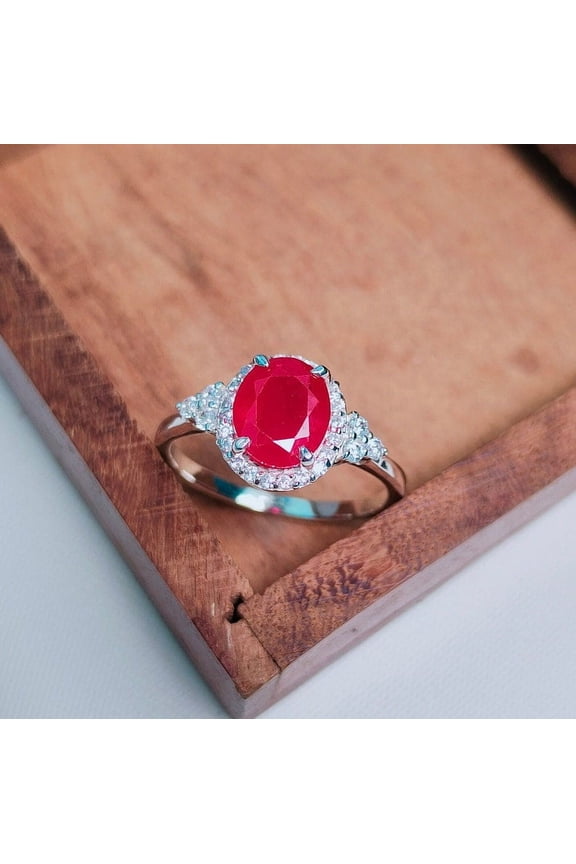 Vintage Ruby Promise Ring, Pink Ruby Ring, Engagement Ring, First Anniversary Ring, Wedding Bands, Statement Ring, Handmade Ring