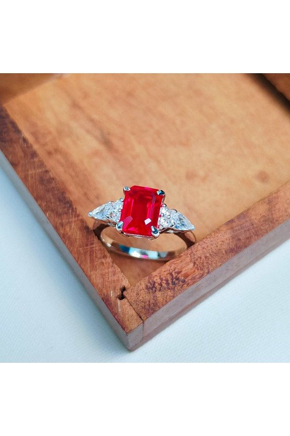 Vintage Ruby Promise Ring, Pink Ruby Ring, Engagement Ring, First Anniversary Ring, Wedding Bands, Statement Ring, Handmade Ring