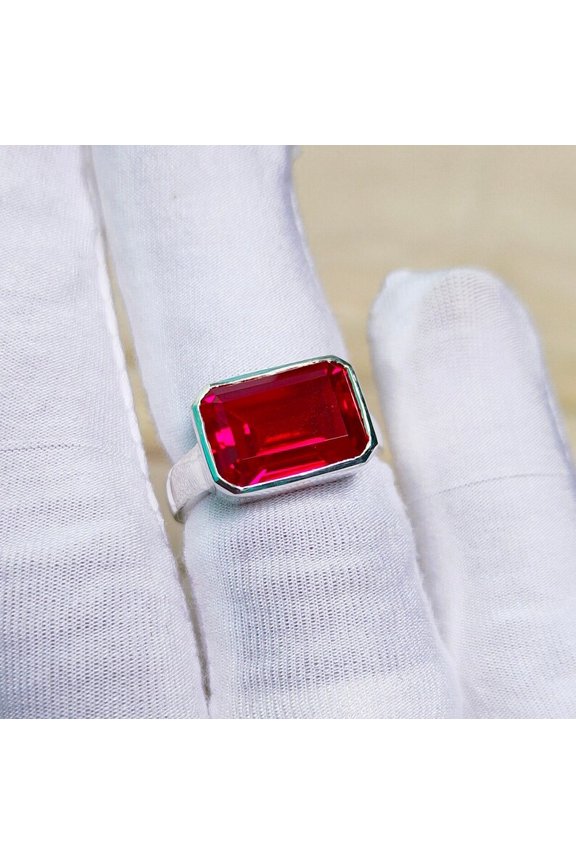 Vintage Ruby Promise Ring, Pink Ruby Ring, Engagement Ring, First Anniversary Ring, Wedding Bands, Statement Ring, Handmade Ring