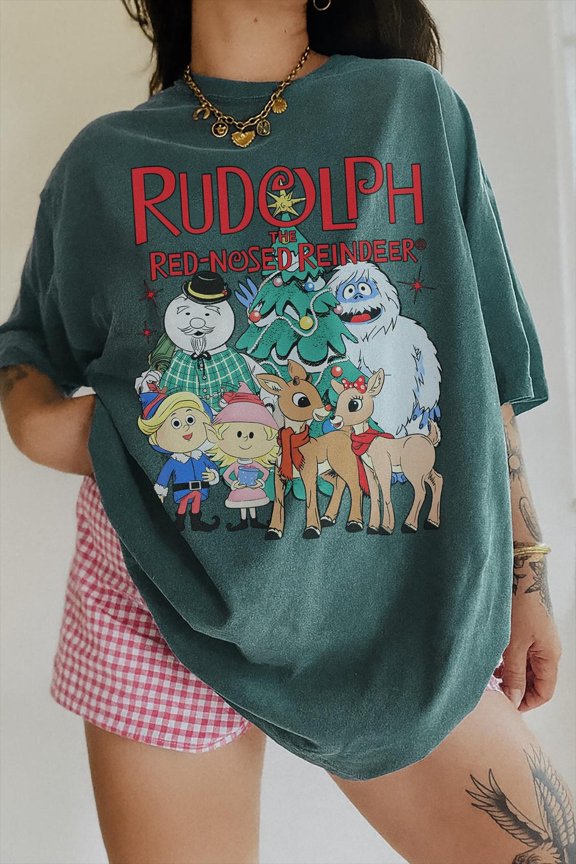 Vintage Rudolph Shirt | Shirt | Retro | Vintage | Rudolph The Red Nose Reindeer Shirt | Rudolph Tee