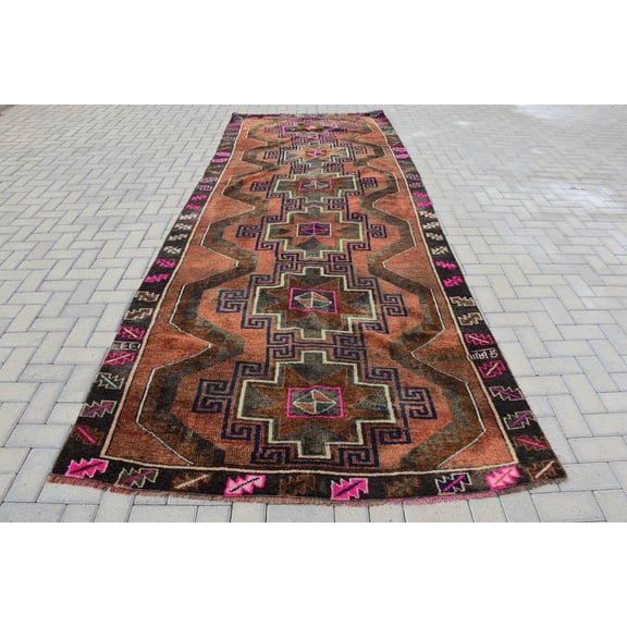 Vintage Rug, Floor Rug, Turkish Rug, Oushak Rug, Art Rug, 5x13.5 ft Runner Rug