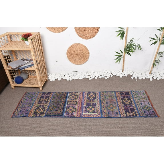 Vintage Rug, Kitchen Rugs, Home Decor Rugs, 1.6x5.7 ft Runner Rug, Turkish Rugs