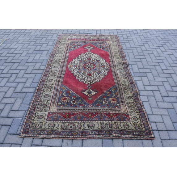 Vintage Rug, Oriental Rug, 4.7x8.1 ft Area Rugs, Turkish Rug, Anatolian Rug