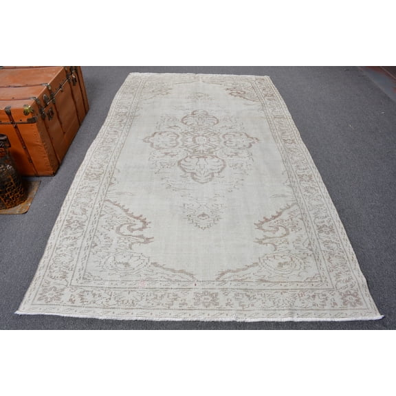 Vintage Rug, Rugs For Dining Room, Beige Bedroom Rugs, Anatolian Rug, Turkish Rug, 5.3x9 ft Large Rugs, Outdoor Salon Rugs