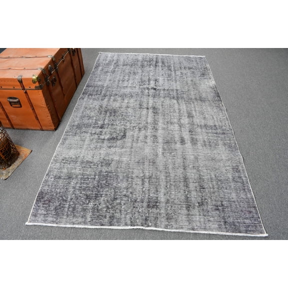 Vintage Rug, Rugs For Indoor, 4.6x7.5 ft Area Rugs, Antique Rug, Turkish Rug, Gray Persian Rugs, Tribal Nursery Rugs, Aztec Dining Room Rugs
