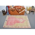 thumbnail image 1 of Vintage Rug, Turkish Prayer Rug, Small Rugs, Antique Rug, Rugs For Gift, 3.1x4.6 ft Pink Rug, Anatolian Rugs, Handmade Wool Rug, 13394, 1 of 10